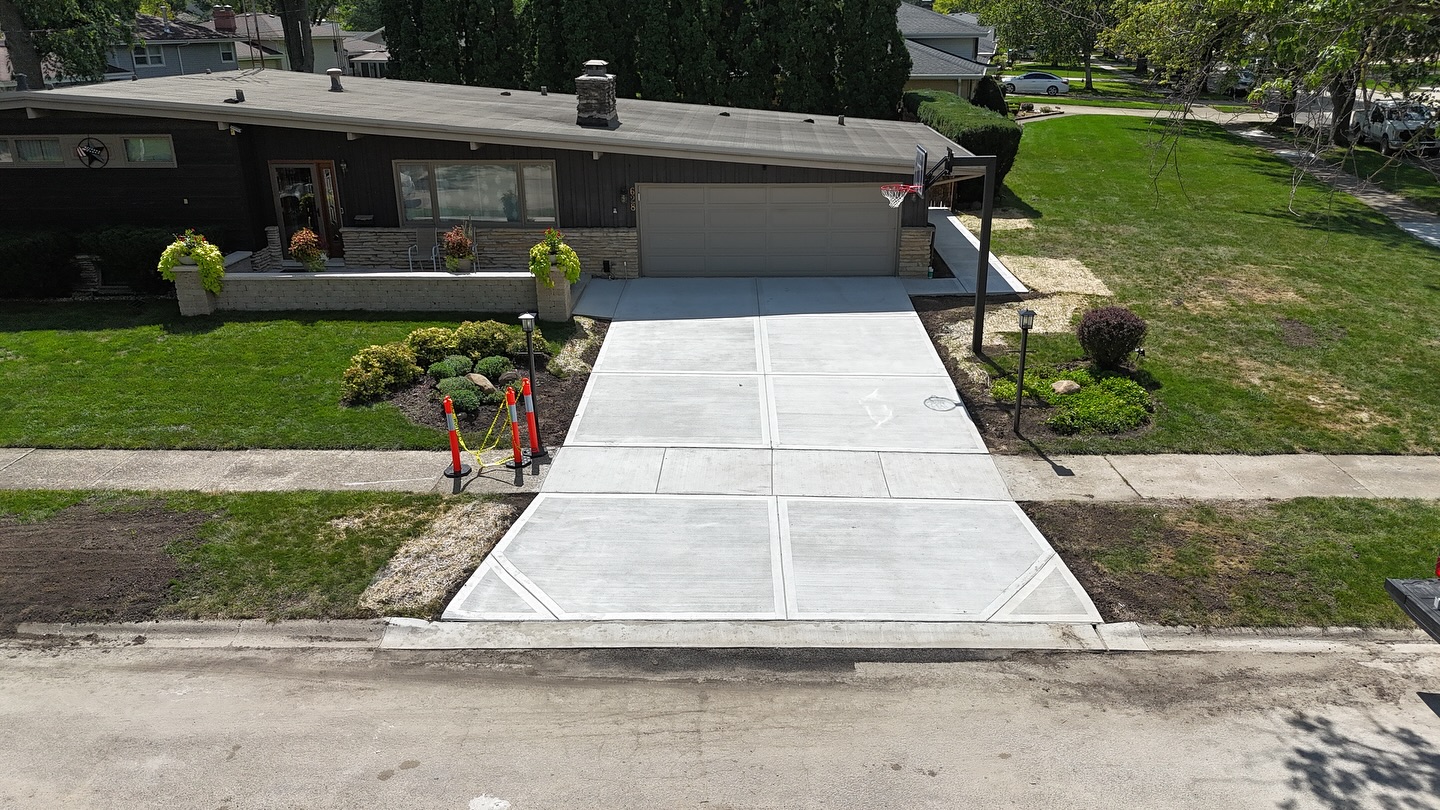 Concrete driveway project example